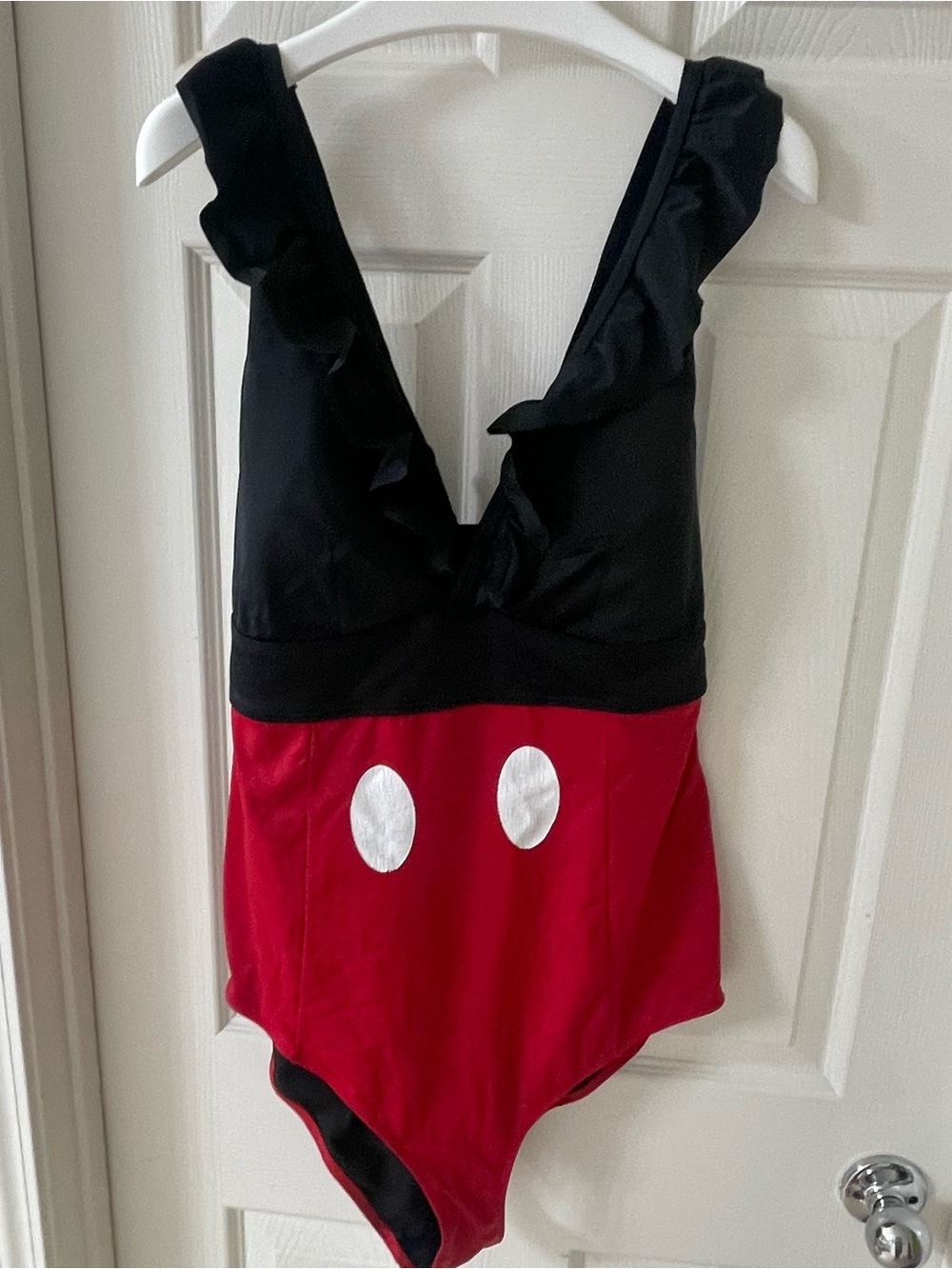 Torrid Disney Mickey black and red One-Piece Swimsuit with Mickey eyes 👀